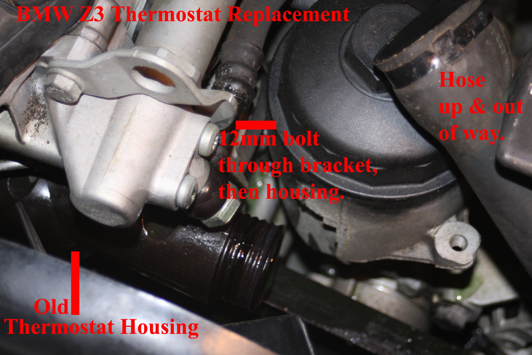 BMW Z3 How to Replace the Thermostat.